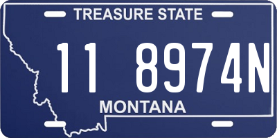 MT license plate 118974N