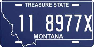 MT license plate 118977X