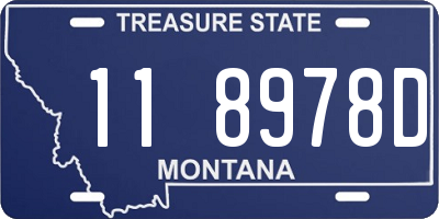 MT license plate 118978D