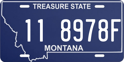 MT license plate 118978F