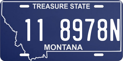 MT license plate 118978N