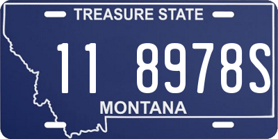 MT license plate 118978S