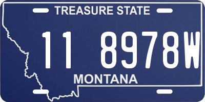 MT license plate 118978W