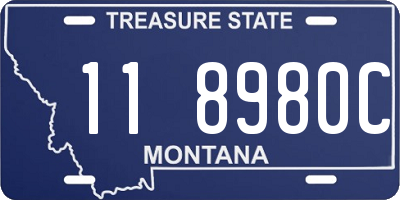 MT license plate 118980C