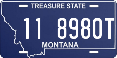 MT license plate 118980T