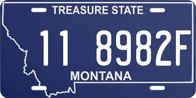 MT license plate 118982F