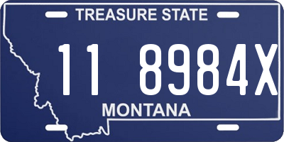 MT license plate 118984X