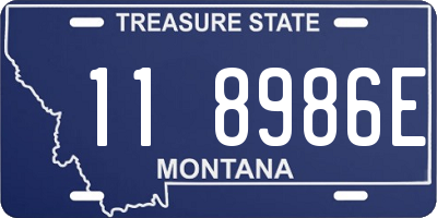 MT license plate 118986E