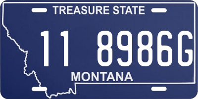 MT license plate 118986G