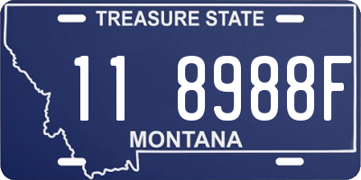 MT license plate 118988F