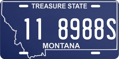 MT license plate 118988S