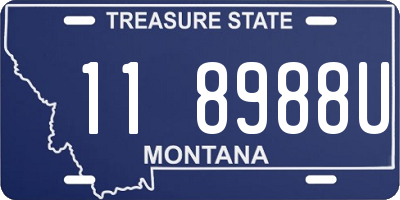 MT license plate 118988U