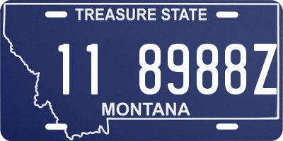 MT license plate 118988Z