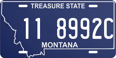 MT license plate 118992C