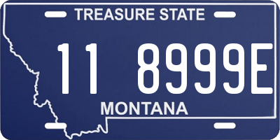 MT license plate 118999E