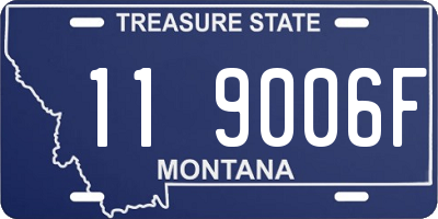 MT license plate 119006F