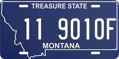 MT license plate 119010F