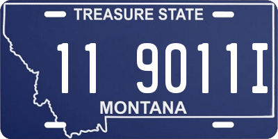 MT license plate 119011I