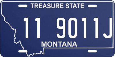 MT license plate 119011J