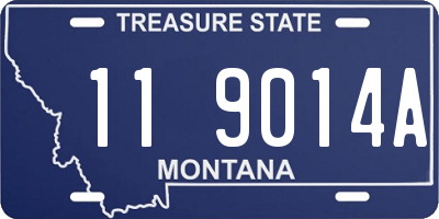 MT license plate 119014A