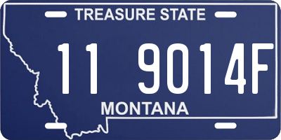 MT license plate 119014F