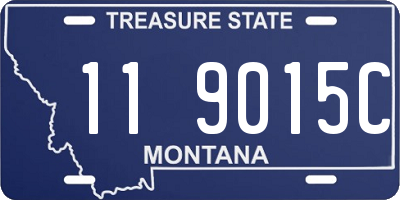 MT license plate 119015C