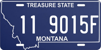 MT license plate 119015F