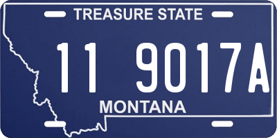 MT license plate 119017A