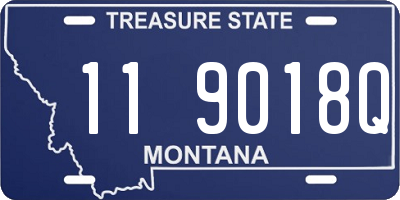 MT license plate 119018Q