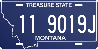 MT license plate 119019J