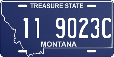 MT license plate 119023C