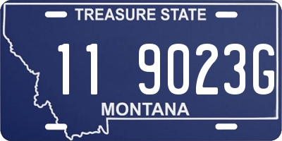 MT license plate 119023G