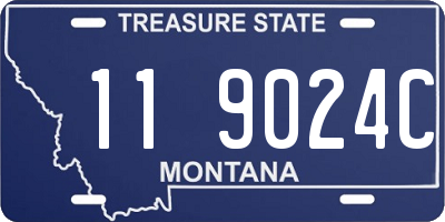 MT license plate 119024C