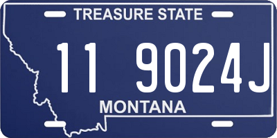 MT license plate 119024J