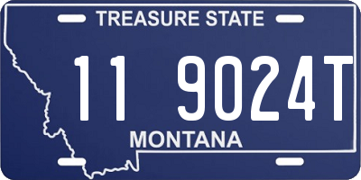 MT license plate 119024T