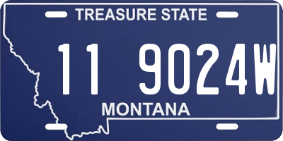 MT license plate 119024W