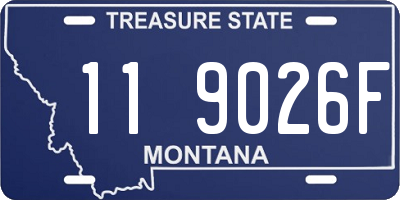 MT license plate 119026F