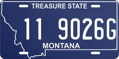 MT license plate 119026G