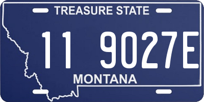 MT license plate 119027E