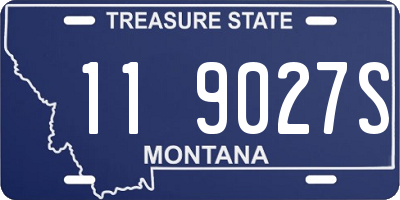 MT license plate 119027S
