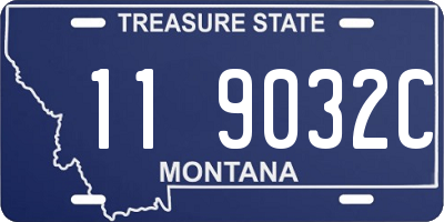 MT license plate 119032C