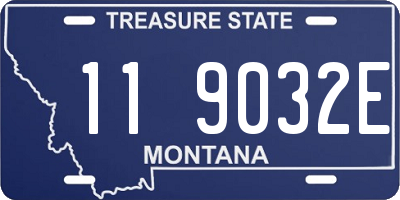 MT license plate 119032E
