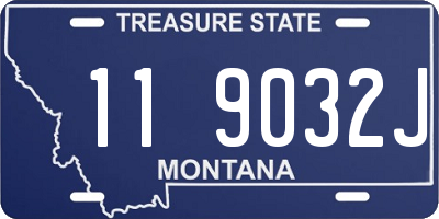 MT license plate 119032J