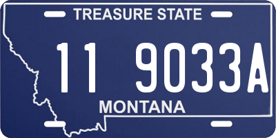 MT license plate 119033A