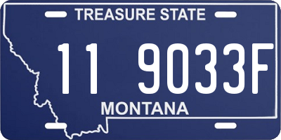 MT license plate 119033F