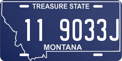 MT license plate 119033J