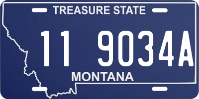 MT license plate 119034A