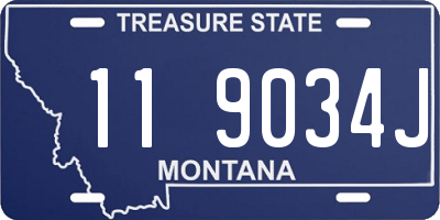 MT license plate 119034J