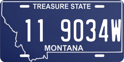 MT license plate 119034W