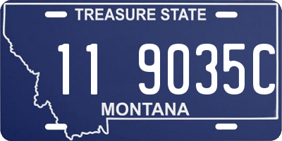 MT license plate 119035C